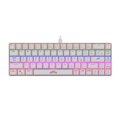 Teclado Gaming Raptor Fireclaw Mecanico M68 White
